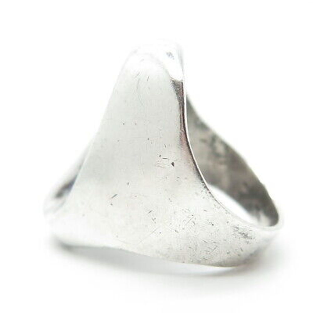 925 Sterling Silver Vintage Mexico Coffee Bean Puffy Statement Ring Size 6 - Picture 6 of 8